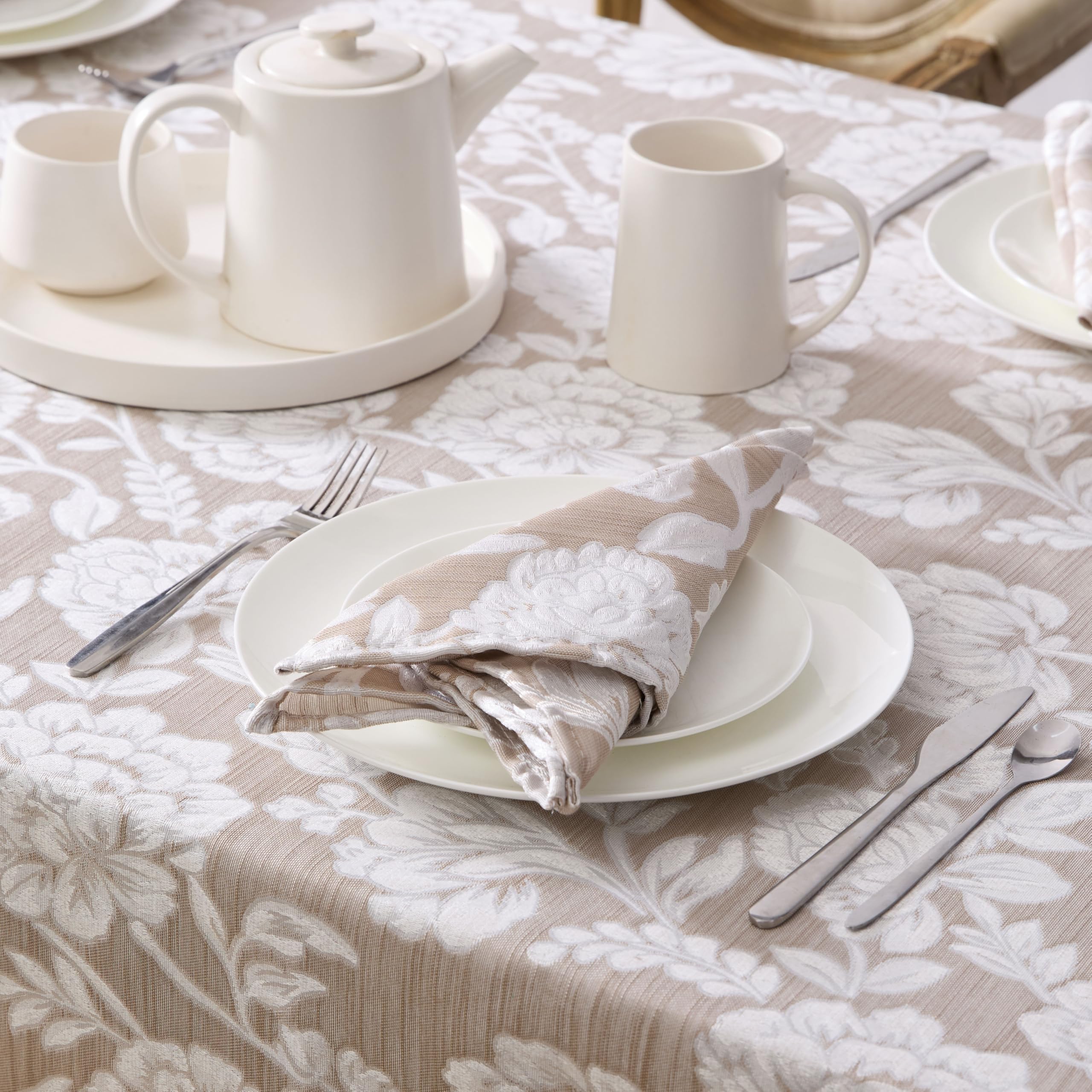 Amazon.com: Laura Ashley Annaleigh Tablecloth Jacquard Fabric
